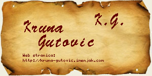 Kruna Gutović vizit kartica